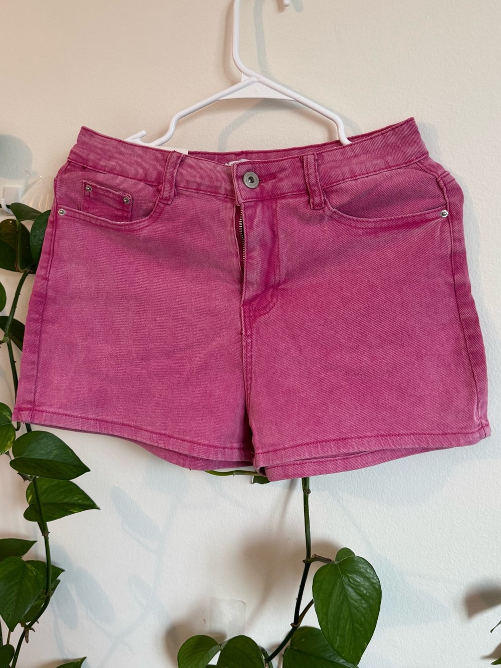 Women’s Pink Denim Shorts